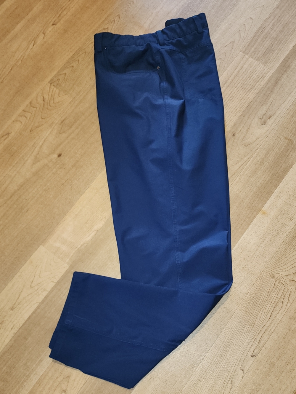 Greg Norman Collection Deep Navy Elastic-Waist Chinos
